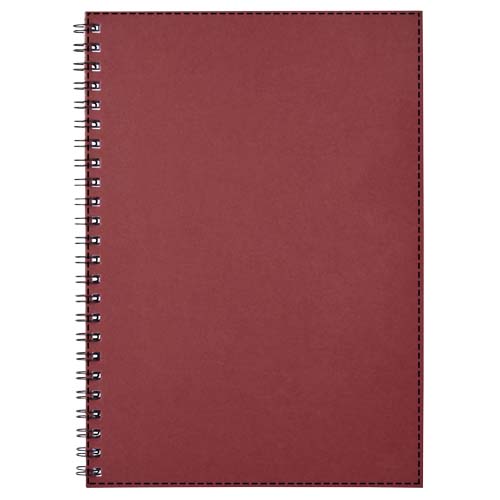 Desk-Mate® A5 recyceltes farbiges Notizbuch mit Spiralbindung rot