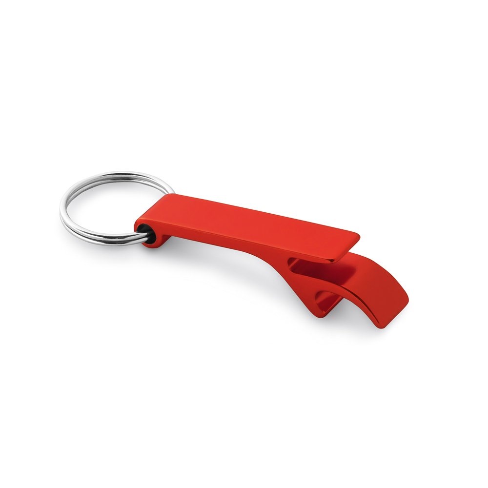 BAITT Porte-clés en aluminium avec ouvre-capsules rouge