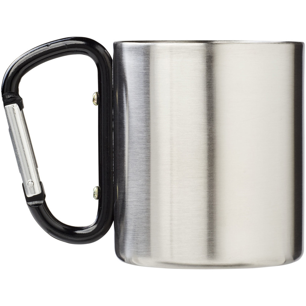 Mug isolant Alpes avec mousqueton 200ml Noir