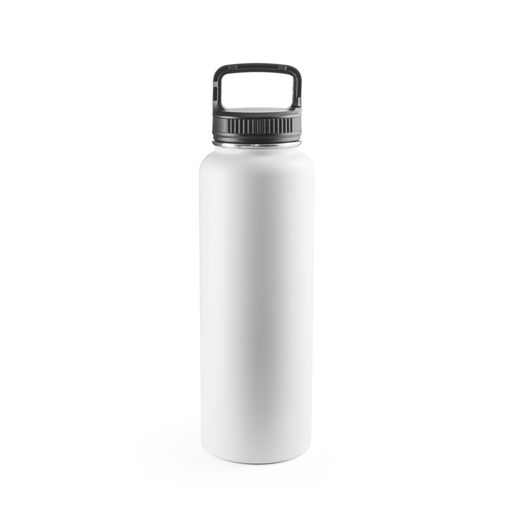 SINNER Flasche aus 90% recyceltem Edelstahl mit einem grossen Fassungsvermögen von bis zu 1200 ml weiss