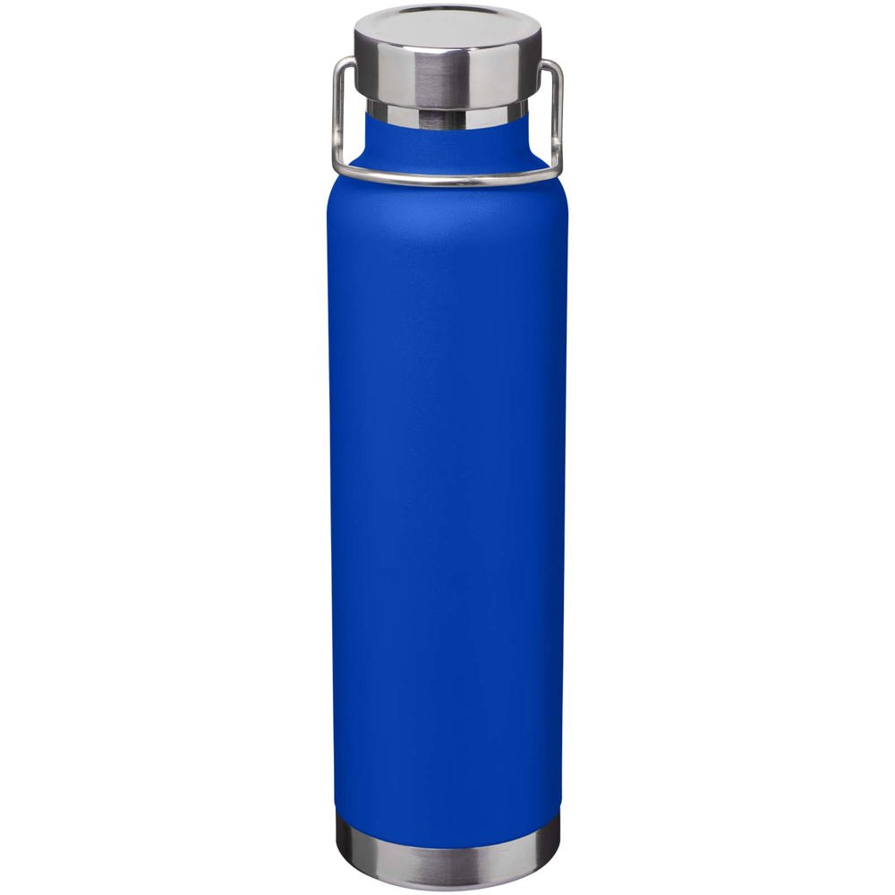 Bouteille avec isolation sous vide Astra de 650 ml en cuivre et acier inoxydable recyclé certifié RCS Bleu royal