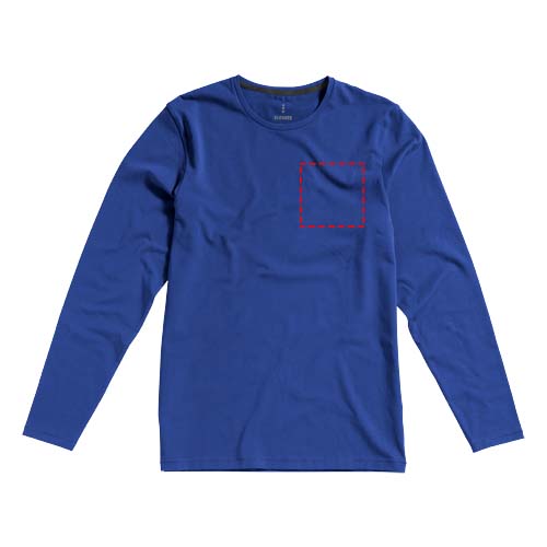 T-shirt bio manches longues homme Ponoka Bleu
