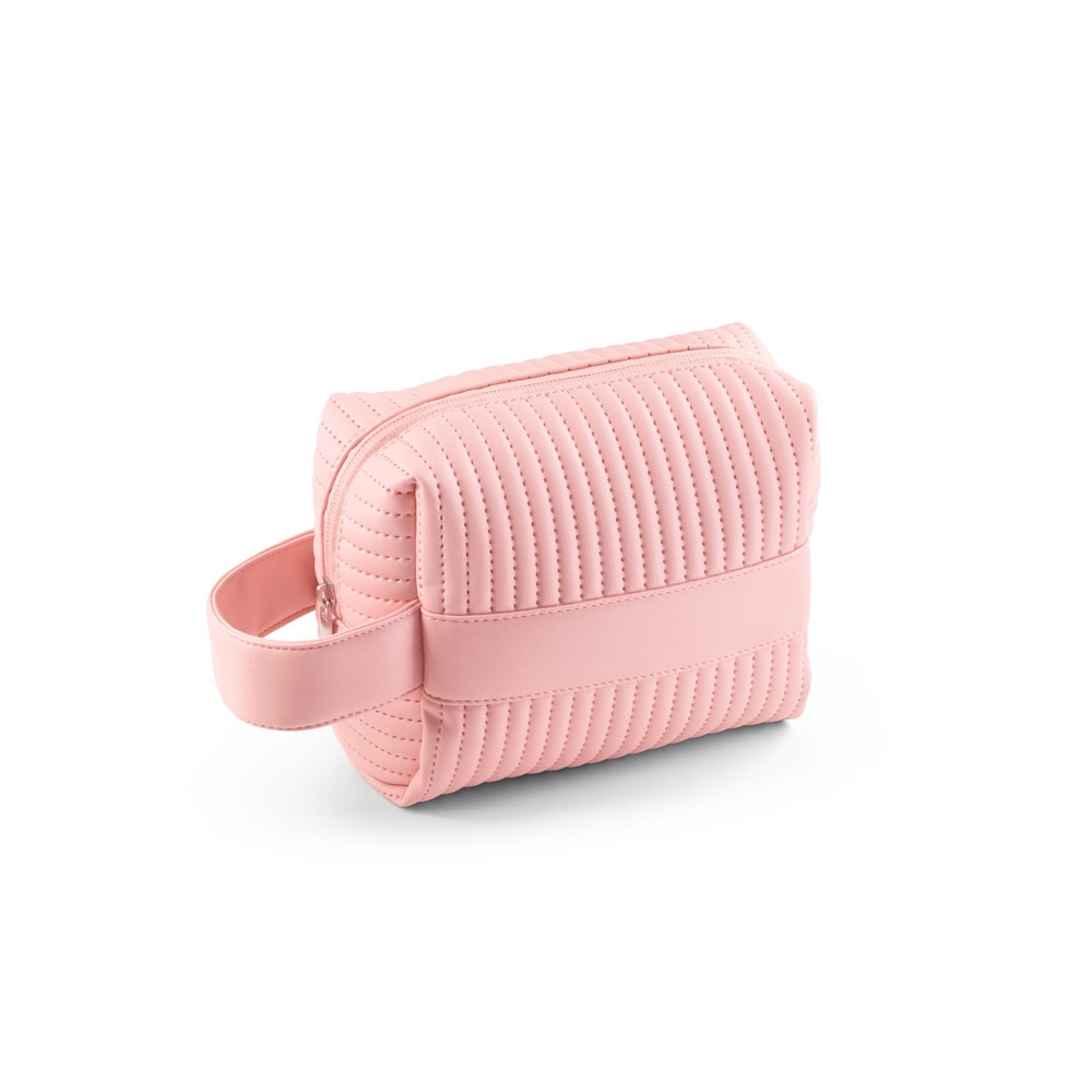 GILI Kulturbeutel aus PU (21% recyceltes PU und 30% recyceltes Polyester) hellrosa