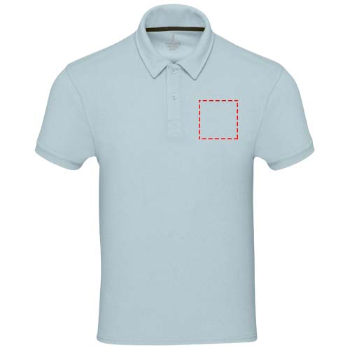 Polo Akoya unisexe en tissu éponge recyclé Cloud Blue