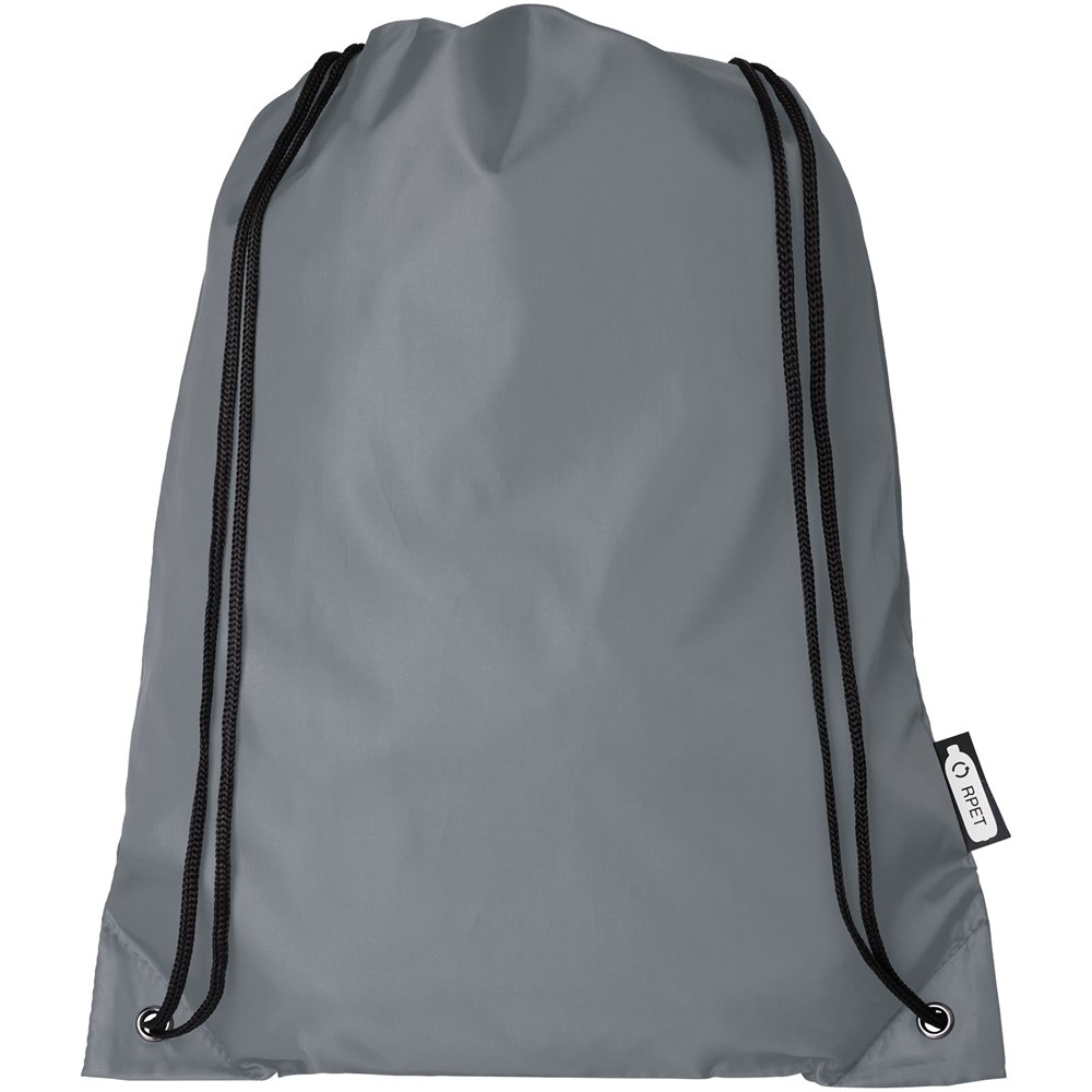 Sac à dos RPET Oriole avec cordon de serrage 5L Gris