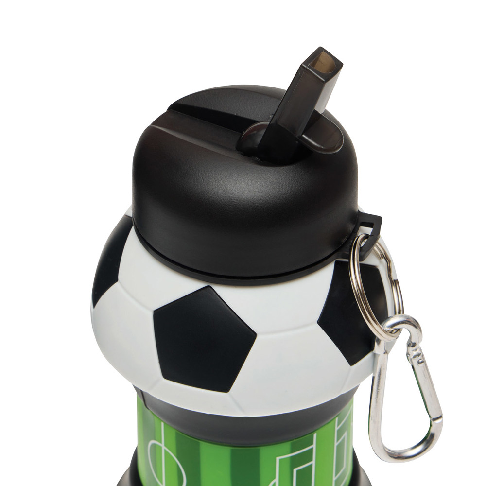 Ausziehbare Trinkflasche für Fussball-Fans – ideal als Giveaway mit individuellem Logo-Druck. Perfekt für Events, Vereine & Promotion-Aktionen.