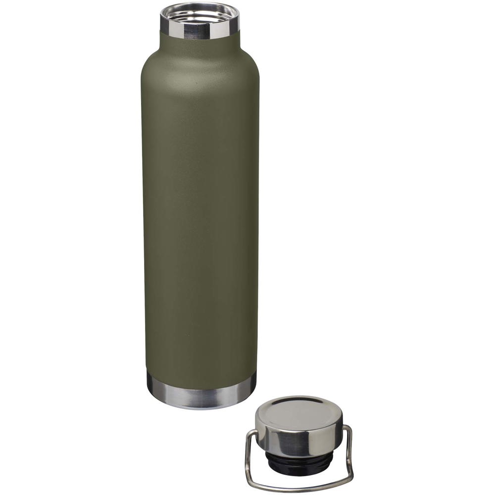 Bouteille avec isolation sous vide Astra de 650 ml en cuivre et acier inoxydable recyclé certifié RCS Vert forêt