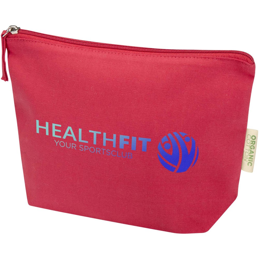 Trousse de toilette Odisha de 1 L bio certifiée OCS 180 g/m² rouge