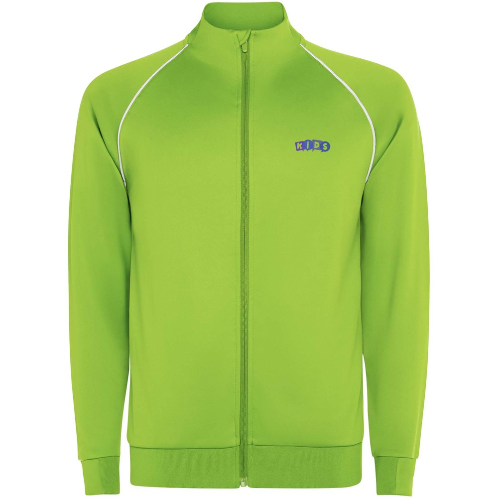 Valier Kinder Sweatshirt mit durchgehendem Reissverschluss fluorgrün
