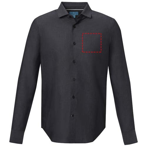 Cuprite Langarm Shirt aus Bio-Baumwolle für Herren schwarz