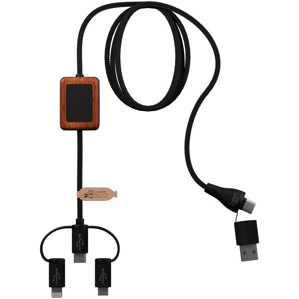 SCX.design C46 5-in-1 CarPlay-Kabel mit Leuchtlogo