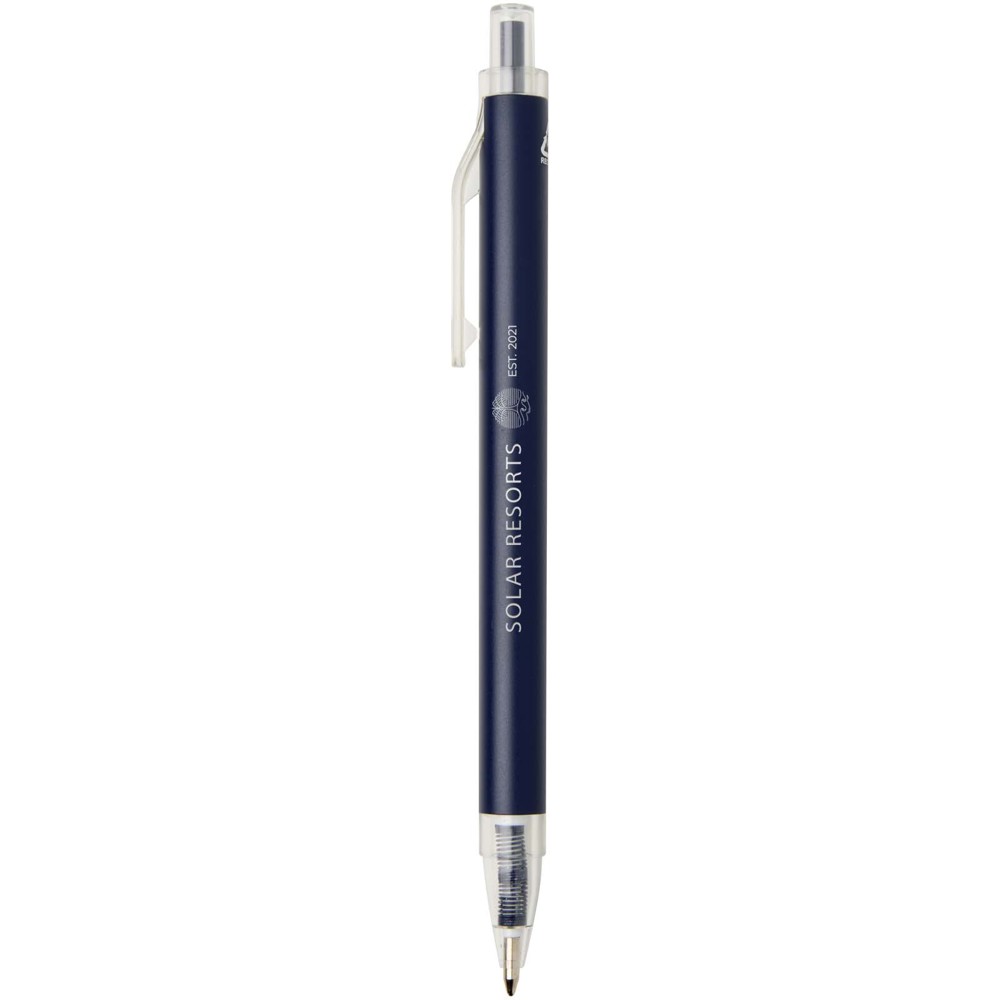 Stylo à bille Spectrum en aluminium recyclé (encre bleue) Marine